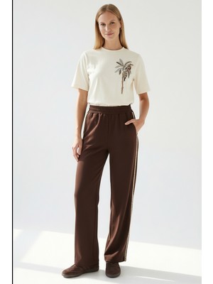 Allyco Yanları Şeritli Bağcıklı Regular Örme Pantolon