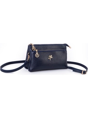 Nas Bag Kadın Çapraz ve Clutch Çanta Bilek ve Çapraz Askılı (24X15 Cm) Lacivert Victoria