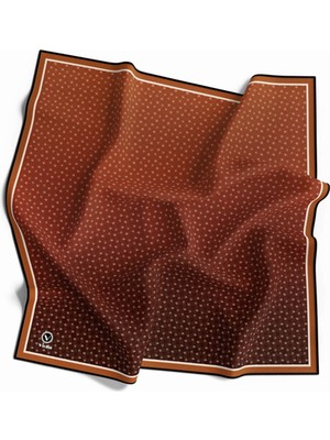 Violla Twill Degradeli ve Çıtır Desenli Turuncu Renkli 90X90 Eşarp (Ipek Içermez) Dikim Şekli : El Dikişi