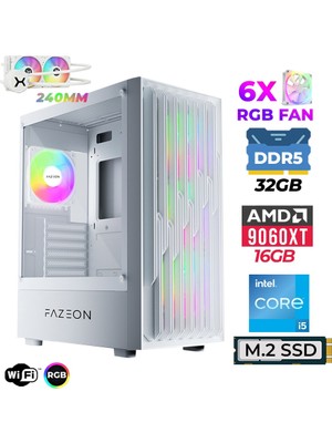 Xaser Astra X700 I5 14400F 32GB Ddr5 Ram 1tb M.2 Nvme SSD 16GB RX9060 Xt Sıvı Soğutmalı Oyuncu Tavsiye Sistem