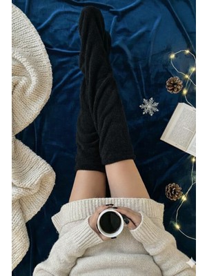 Nuvy Peluş Dizüstü Çorap