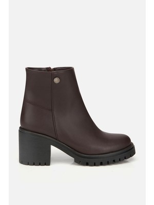 Yaya By Hotiç Kadın Kahverengi Kalın Tabanlı Bilekte Topuklu Bot