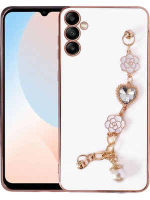 Netzy Galaxy A24 Kılıf El Tutamaçlı Kamera Korumalı Safa Taka Silikon Kapak - Beyaz