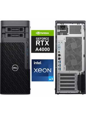 Dell Precısıon W3-2425 T5860-K116 96GB 4tb+4tb Rtx A4000 16GB W11PRO Masaüstü Iş Istasyonu