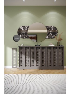 Bagax Ayasofya Model, Antrasit Renk,iç Ölçü 156 cm Dış Ölçü 160 cm Petek Kaplama, Dresuar