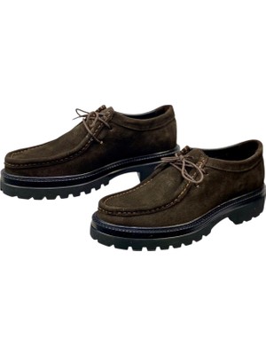 Sula Erkek Sisley Model Ayakkabı Iç ve Dış Yüzey Deri Yüksek Poli TABAN-102-SÜET-KAHVEN