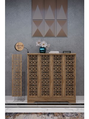 Bagax Karatay Model, Çam Renk,iç Ölçü 76 cm Dış Ölçü 80 cm Petek Kaplama, Dresuar