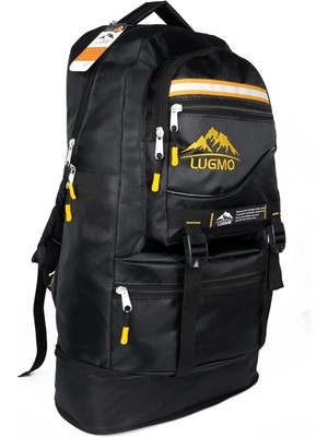 Lugmo Deprem Çantası Körüklü Reflektörlü 65 Litre Siyah Sarı