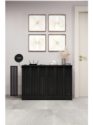 Bagax Efes Model, Siyah Renk,iç Ölçü 116 cm Dış Ölçü 120 cm Petek Kaplama, Dresuar