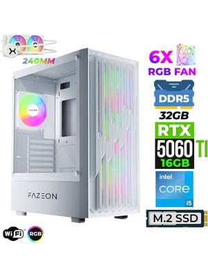 Xaser Astra X680 I5 14400F 32GB Ddr5 Ram 1tb M.2 Nvme SSD 16GB RTX5060 Ti Sıvı Soğutmalı Oyuncu Bilgisayarı