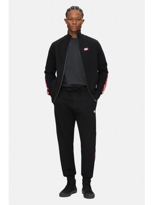 Ecko Unltd. Frederıck Siyah_k Rahat Kesim Baskılı Loose Fit Erkek Eşofman Altı