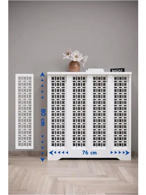 Bagax Petek Önü Dresuar Kaplama 76CM Çok Amaçlı Dolaplar Mobilya Kalorifer Petek Önü Kapatma Dekorasyon