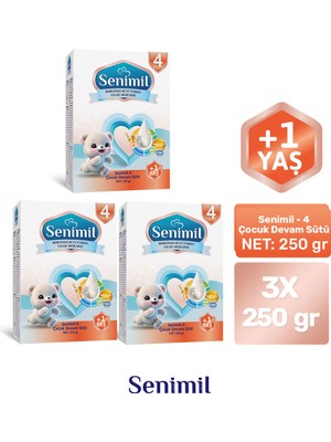 Senimil Senımıl 4 Çocuk Devam Sütü 250 gr (+1 Yaş) 3 Lü Avantaj Paketi
