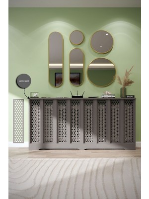 Bagax Bodrum Model, Antrasit Renk,iç Ölçü 156 cm Dış Ölçü 160 cm Petek Kaplama, Dresuar