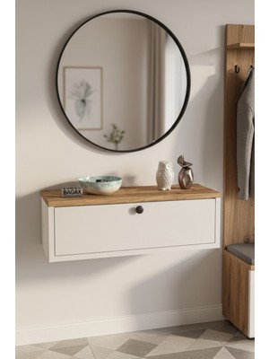 Bagax Tek Kapaklı Modern Dresuar Antre Hol Dekoratif Dresuar Mobilya 60 cm