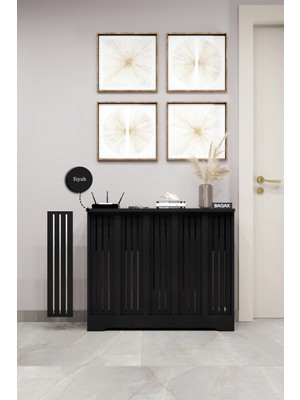 Bagax Efes Model, Siyah Renk,iç Ölçü 96 cm Dış Ölçü 100 cm Petek Kaplama, Dresuar