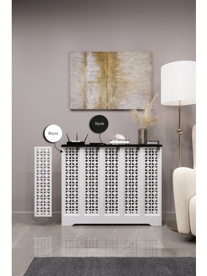 Bagax Truva Model, Beyaz Üstü Siyah Renk,iç Ölçü 96 cm Dış Ölçü 100 cm Petek Kaplama, Dresuar