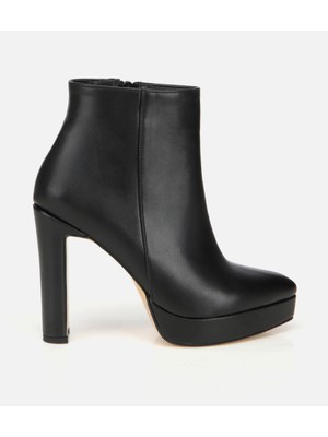 Hotiç Kadın Siyah Yüksek Topuklu Platform Topuklu Bot