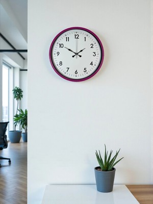 Durukar Zentime 36 cm Pembe Dekoratif Duvar Saati