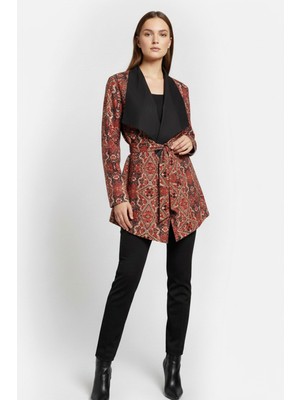 Golia Siyah Çift Taraflı Kadın Hakiki Deri Kaban