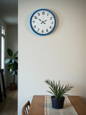 Durukar Zentime 36 cm Mavi Dekoratif Duvar Saati