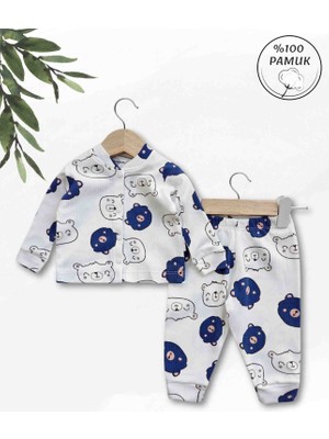 Panfilia Giza Kids %100 Pamuk Erkek Bebek Pijama Takımı