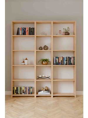 Yasemin 15 Raflı Kitaplık Atlantik Çam