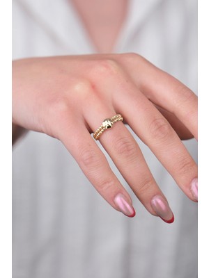 Güzide Kuyumcu 14 Ayar Altın Mini Dorikalı Yüzük 556