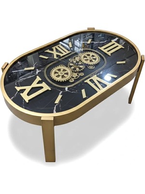 Livenda Metal Çarklı Sehpa Saat LIV166