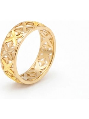 Güzide Kuyumcu 14 Ayar Altın Çiçek Desenli Yüzük 661