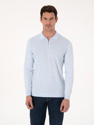 Cacharel Erkek Açık Mavi Regular Fit Kazak 50311847-VR003