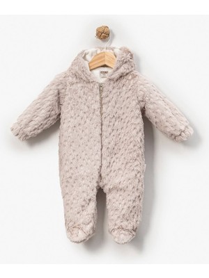 Bebitof Sevimli Damlacıklar Desenli Astarlı Kozmonot Tulum