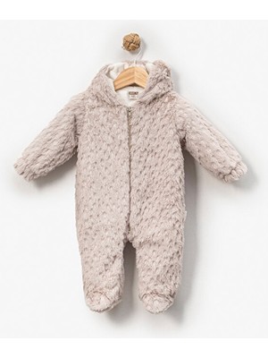 Bebitof Sevimli Damlacıklar Desenli Astarlı Kozmonot Tulum