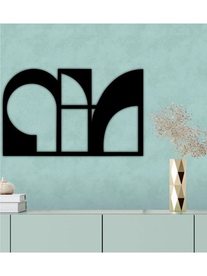 As Tasarım Lazer As Tasarım Ahşap Duvar Süs Tablo Model002 Siyah Renk 75X47 cm