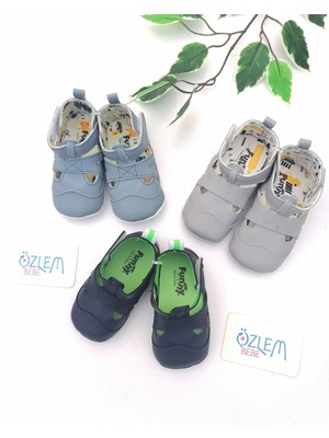 Yandan Cırcırt Yazlık Ayakkabı Gri - 17 Numara