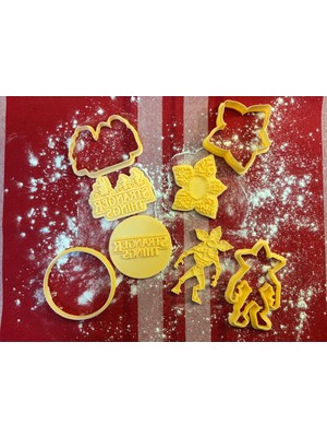 Stranger Things Temalı Kurabiye Kalıbı Seti (4'lü)