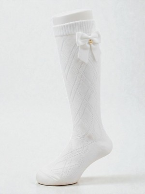 Ugly Duck Kukuli Aksesuarlı File Golf Çorap - Beyaz