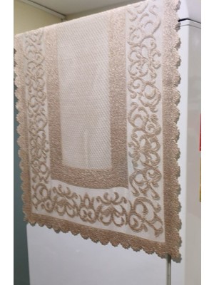 Raşel Örme Buzdolabı Örtüsü 55*160 cm Capiçino