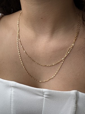 M Miel Kadın Zincir Kombin Kolye 2li