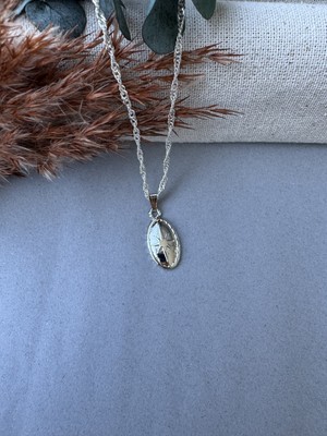 M Miel Kutup Yıldız Detay Plaka Kolye