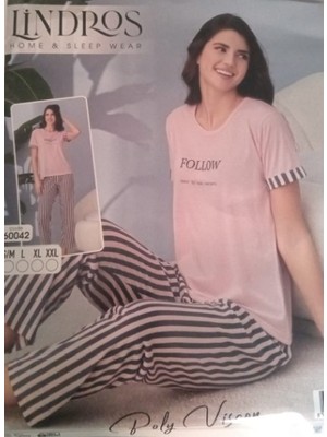 Lindros Kadın Kısa Kollu Pijama Takımı