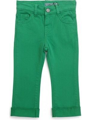 Escabel Kız Çocuk Pantolon Kot Kumaş Yeşil