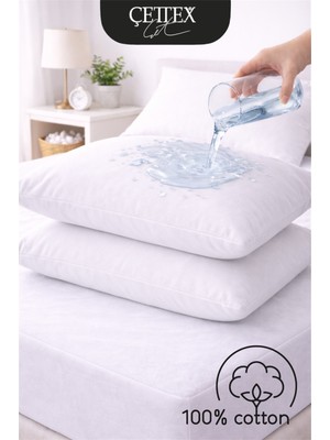 Çettex 2 Li  Pamuk Sıvı Geçirmez Yastık Alezi