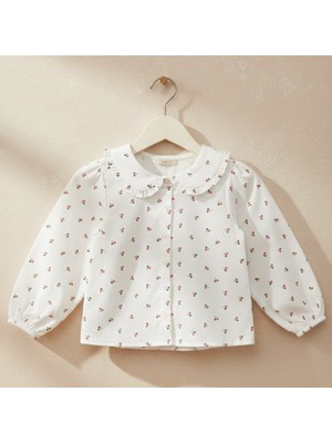 Babyilay Kız Bebek&çocuk Bebe Yaka Desenli Gömlek