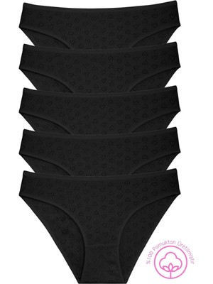 New Lilla 1501 Kalpli %100 Pamuklu 5'li Kadın Bikini Külot Paketi