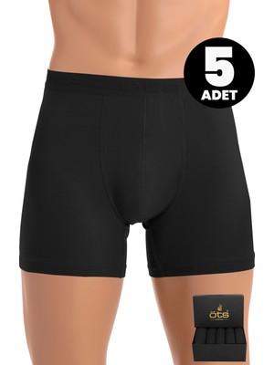 Öts Premium 5’li Erkek Modal Boxer - Hediye Kutulu, Ultra Yumuşak Modal Kumaş, Esnek Kalıp, Etiketsiz ve Kaliteli Boxer