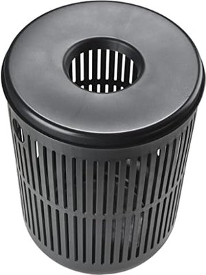 Ume Kapaklı Çamaşır Sepeti, Çamaşır Torbası, Çamaşır Sepeti, Çap 40 Cm, Yükseklik 54 Cm, Siyah