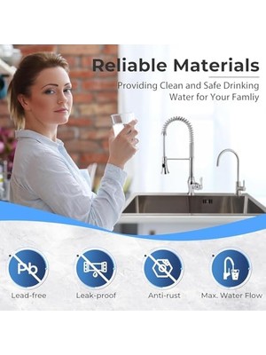 Ga1-Bn 16,5 x 27,9 cm 14OZ Masif Pirinç Ağır Zorunlu Su Filtresi Musluk – Eu Stil -Spout, Ga1-Bn