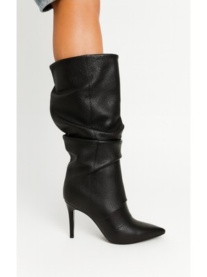 Giydim Gidiyor Nakad Ince Topuklu Çizme Siyah