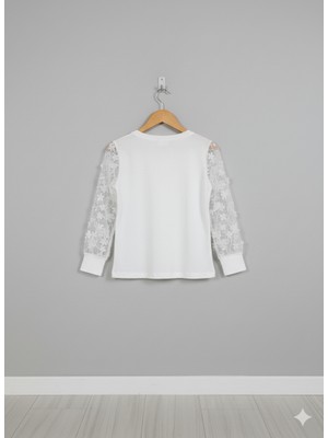 Selvira Kız Çocuk Dantel Kol Detaylı Bluz – Şık Günlük ve Özel Gün Üst Giyim